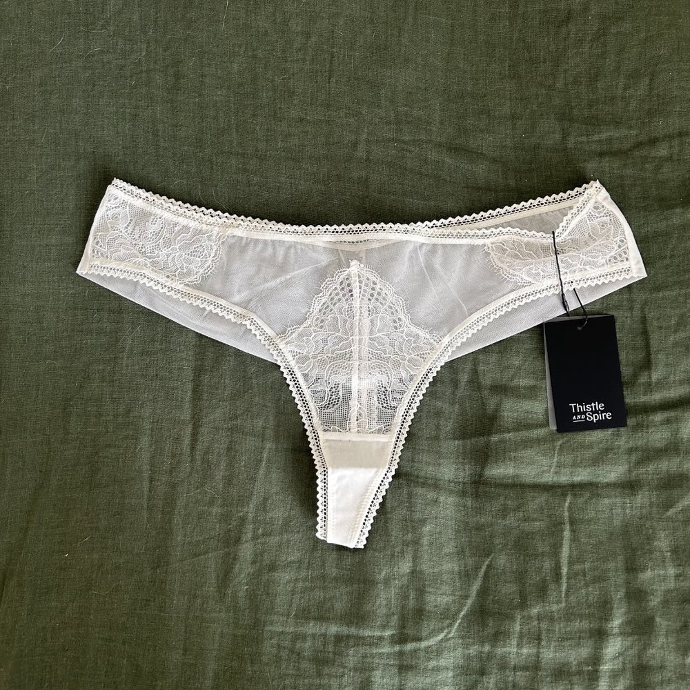 Thistle and Spire Mirage Thong - Ivory - XL